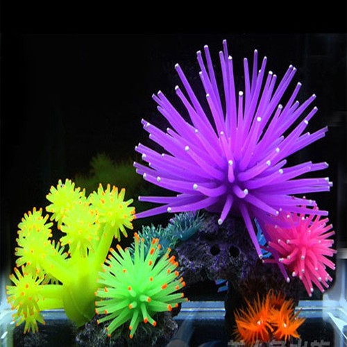 Silicone Aquarium Fish Tank Decor Artificial Coral ...