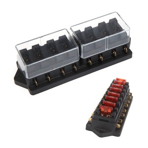 UNIVERSAL 8 WAY STD AUTOMOTIVE BLADE FUSE BOX, COVER,BLOCK ... universal fuse box automotive 