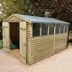 -TREATED-WOODEN-GARDEN-SHED-NEW-UN-USED-12ft-x-8ft-SHEDS-12-x-8