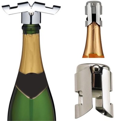 New Silver Stainless Steel Champagne Stopper Sparkling ...