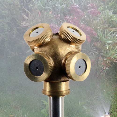 4Hole Adjustable Brass Spray Misting Nozzle Garden ...