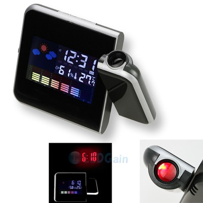 Digital Weather LCD Projection Snooze Alarm Clock ...