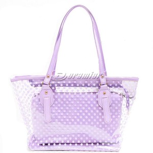 Clear Plastic Transparent Work Tote Shoulder Jelly Beach All Purpose ...