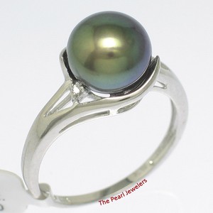 14k-White-Gold-Round-Black-Pearl-Diamond-Solitaire-with-Accents-Ring ...