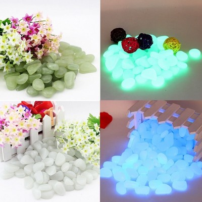 100pcs Glow in the Dark Fluorescent Pebbles ...