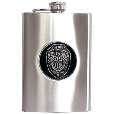 8 oz FLASK Police Department Emblem Stainless ...