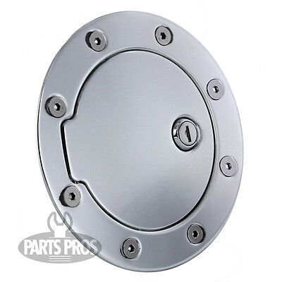 NEW Polished Locking Gas Fuel Door / FOR FORD TRUCK F150 F250 F350 PICKUP 97-03
