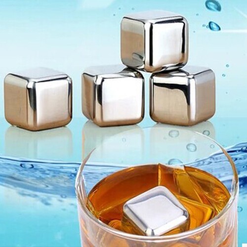 Reusable Square Stainless Steel Ice Cubes Health ...