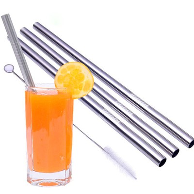 4PCS Metal Drinking Stainless Steel Straw Straight ...