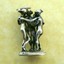 Rare-Vintage-English-Silver-Souvenir-Charm-Statue-THE-THREE-GRACES-Magnificent