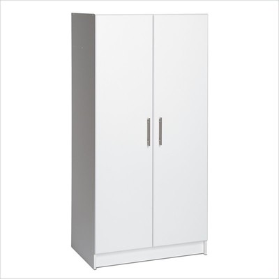 Elite White 2 Door Bedroom Armoire Wardrobe ...