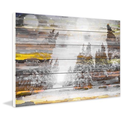UPC 733520000167 product image for Marmont Hill - Tree Snow 1 Painting Print On White Wood | upcitemdb.com