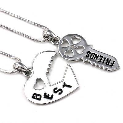 Valentine's Day Gift Love Lock & Key Best Friend Heart Necklace Pendant Charm (Valentines Day Best Friend)