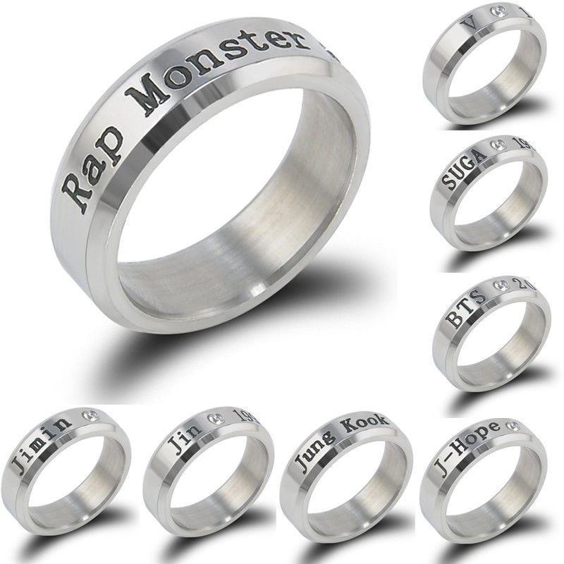 Cool KPOP BANGTAN BOYS BTS JUNGKOOK JIMIN JIN V SUGA J-HOPE RING