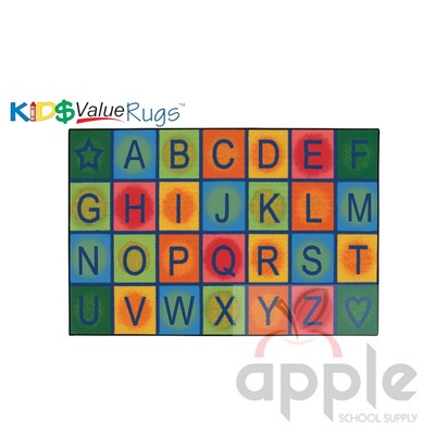 Simple Alphabet Rectangle Rug Carpets For Kids ...