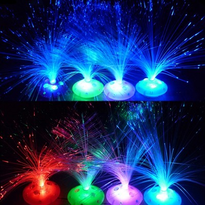 Color Changing LED Fiber Optic Night Light ...