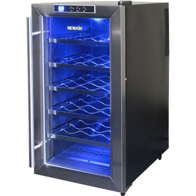 18 Bottle Stainless Steel Wine Cooler w/ ...