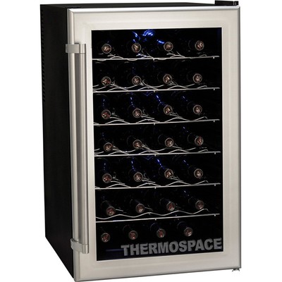 28 Bottle Wine Refrigerator Cooler, Compact Glass ...