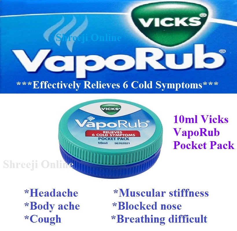 VICKS VAPORUB FAST RELIEF COLD & COUGH & BLOCKED NOSE 10ml Pocket