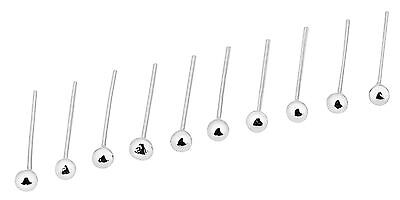   10 Sterling Silver Tiny 1.5mm Ball Nose Studs Piercing Stud Body Jewellery 