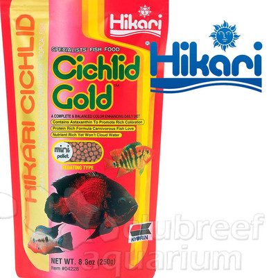Cichlid Gold Mini Sized Pellet Fish Food ...