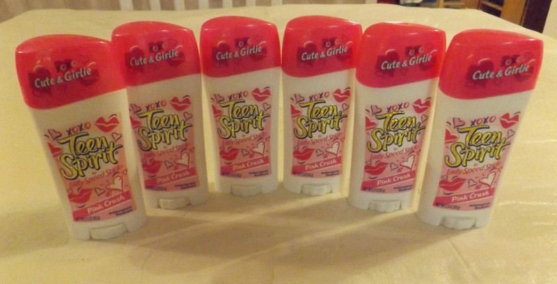 LOT OF 6 TEEN SPIRIT 2.3OZ PINK CRUSH LADY SPEED STICK ANTIPERSPIRANT