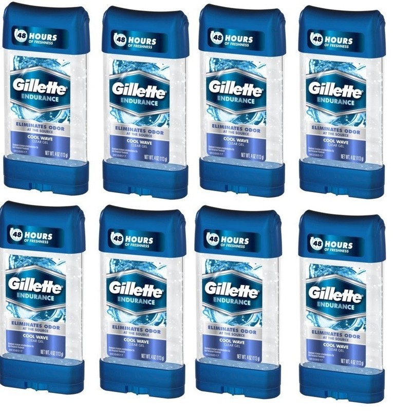 Gillette Clear Gel 8x Cool Wave Deodorants QUANTITY 8 New Formula