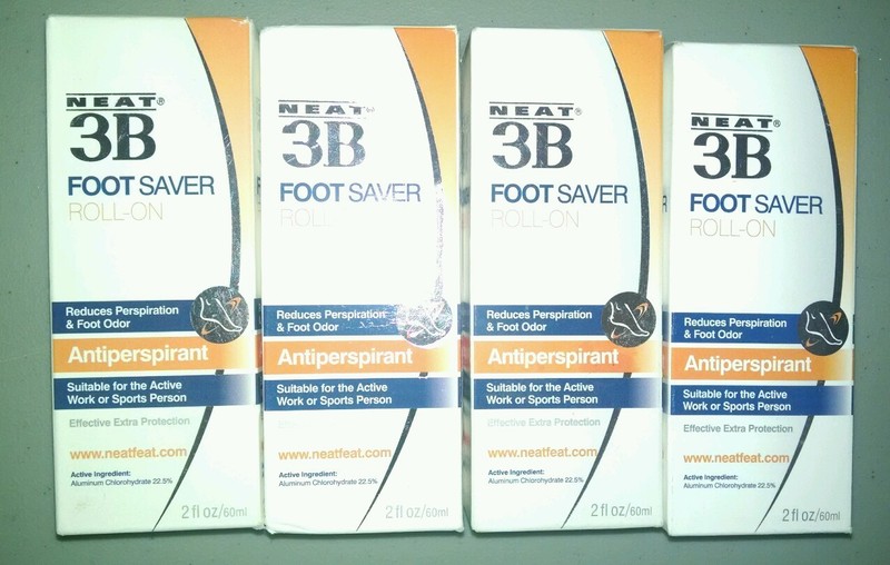 Neat 3B Foot Saver Roll On Antiperspirant Lot of 4