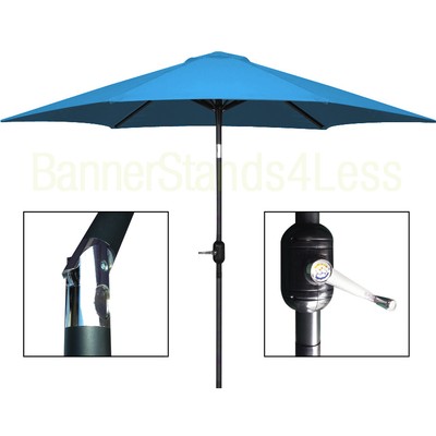 9 ft Aluminum Outdoor Patio Garden Umbrella ...