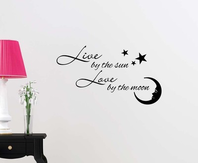UPC 642014251209 product image for Wall Vinyl Decal Live By The Sun Love By The Moon Ocean Cute Inspirational Love | upcitemdb.com