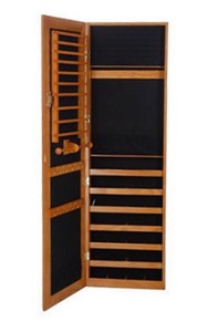 NEW OAK Gold u0026 Silver Safekeeper Jewelry Cabinet Wall Mount Lori Greiner RETIRED