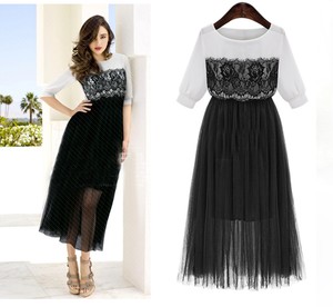 ... Black-Gauze-Skirts-Ladies-Evening-Cocktail-Party-Dresses-Plus-Size-16