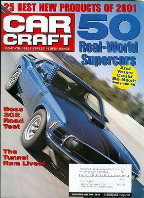 2001 Car Craft Magazine: 50 Real-World Supercars/Boss 302/Best New (World Best Super Cars)