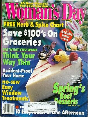 1998 Woman's Day Magazine: No-Bake Cheescake Spring's Best Desserts/Best