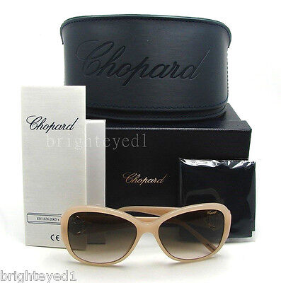 Pre-owned Chopard Authentic  Imperiale Beige Sunglasses Sch 131s - 9xa In Gray