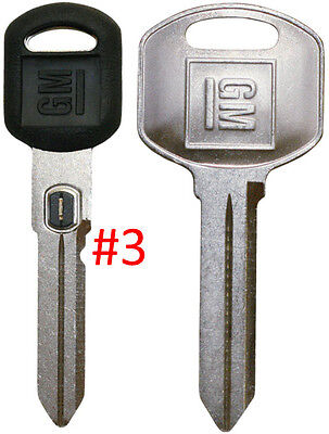 NEW GM OEM D. Sided VATS Ignition Key #3 + Doors/Trunk OEM Key - MADE IN USA