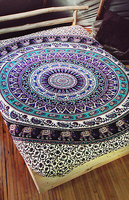 Indian Elephant Mandala Tapestry Queen Wall Hanging ...