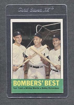 1963 Topps #173 Bombers' Best (Mantle, Richardson)   Ex   (Flat Rate