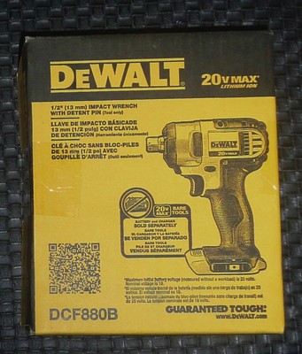Dewalt DCF880B 20V Cordless 1/2