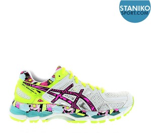 Femmes Asics GEL Kayano 21 Blanc Basket Course T4H7Q 0104