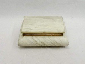 VINTAGE MARBLE JEWELLERY BOX HANDMADE BRASS HARDWARE MASSIVE BOX  hardware massive