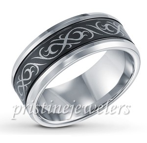 ... -Tribal-Design-Tungsten-Celtic-Mens-Wedding-Band-Promise-Ring-NEW