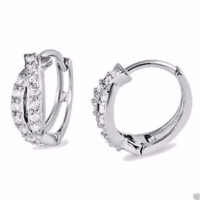 USA Seller Infinity Huggie Hoop Earrings Sterling Silver 925 Best Price