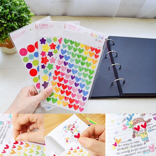 6 Sheets Colorful Rainbow Sticker Diary Planner ...