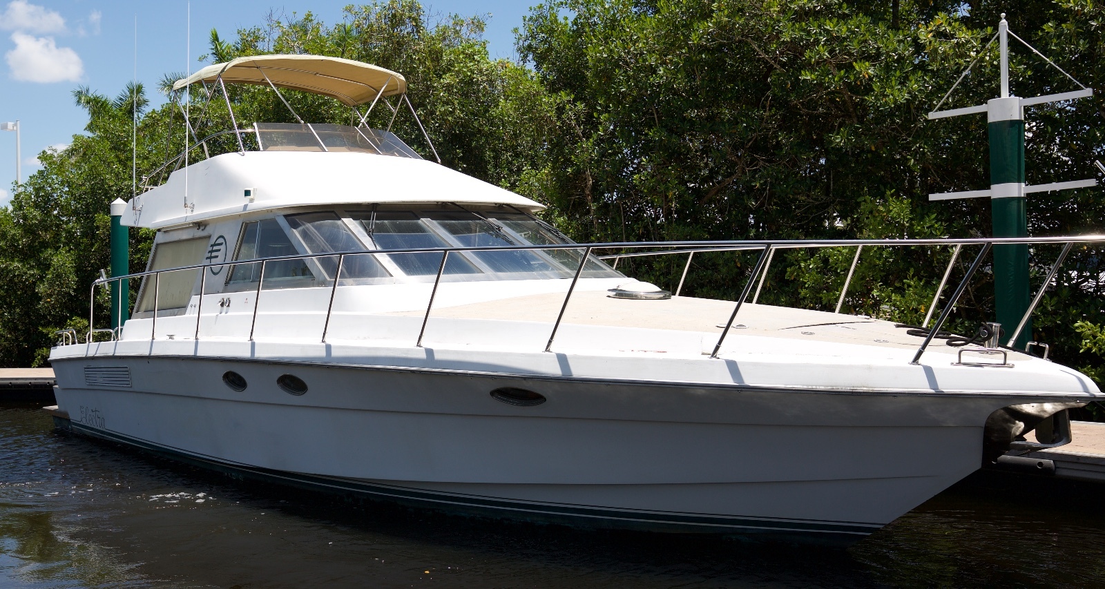 1989 Elecrta YACHT FLY BRIDGE sea ray CARVER FORMULA bayliner CRUISER NO RESERVE