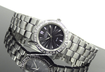 Pre-owned Citizen Ep5830-56e Serano Eco-drive Diamond Black Dial Women's Watch $400