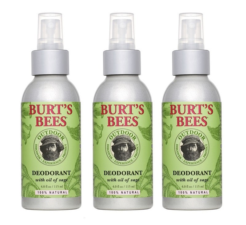 Burt's Bees Herbal Deodorant Natural Antiperspirant Spray 4 oz x 3