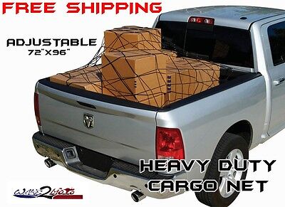 Truck Pickup Cargo Net Full Size Bed Dodge Ram Titan Toyota Tundra Honda RV SxS
