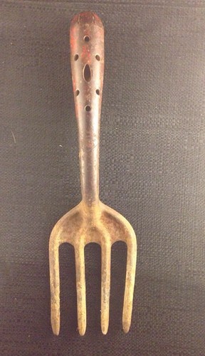 Vintage Cast Metal Four Tine Garden Fork ...