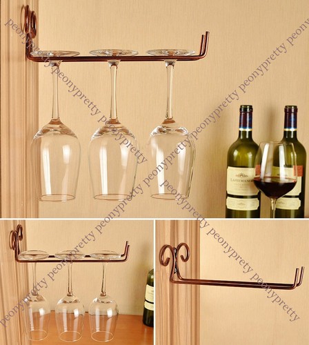 wall wine glass stemware hanging rack holder ...